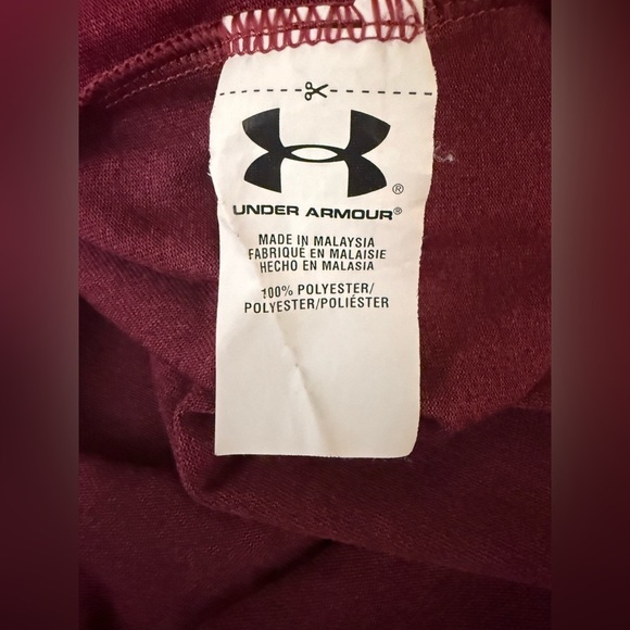 Under Armour Red Long Sleeve Hoodie Sweatshirt - Picture 4 of 4